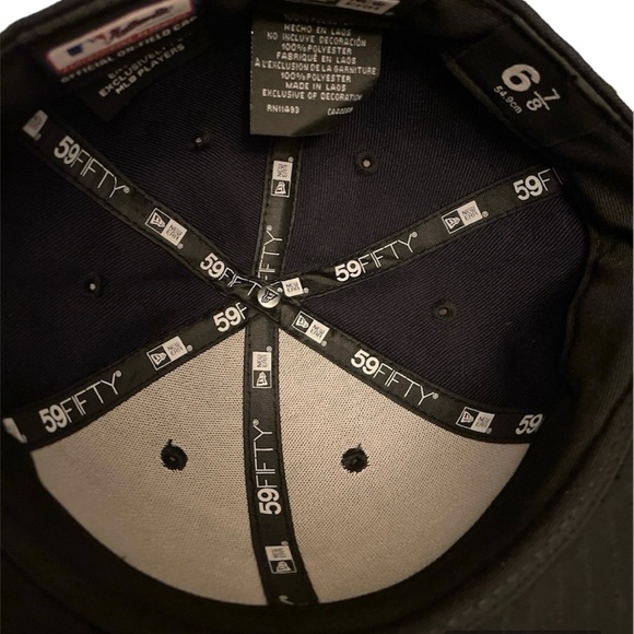 Houston Astros Official MLB Game Worn New Era Baseball Cap Navy Blue Size 6 7/8 - Picture 7 of 7